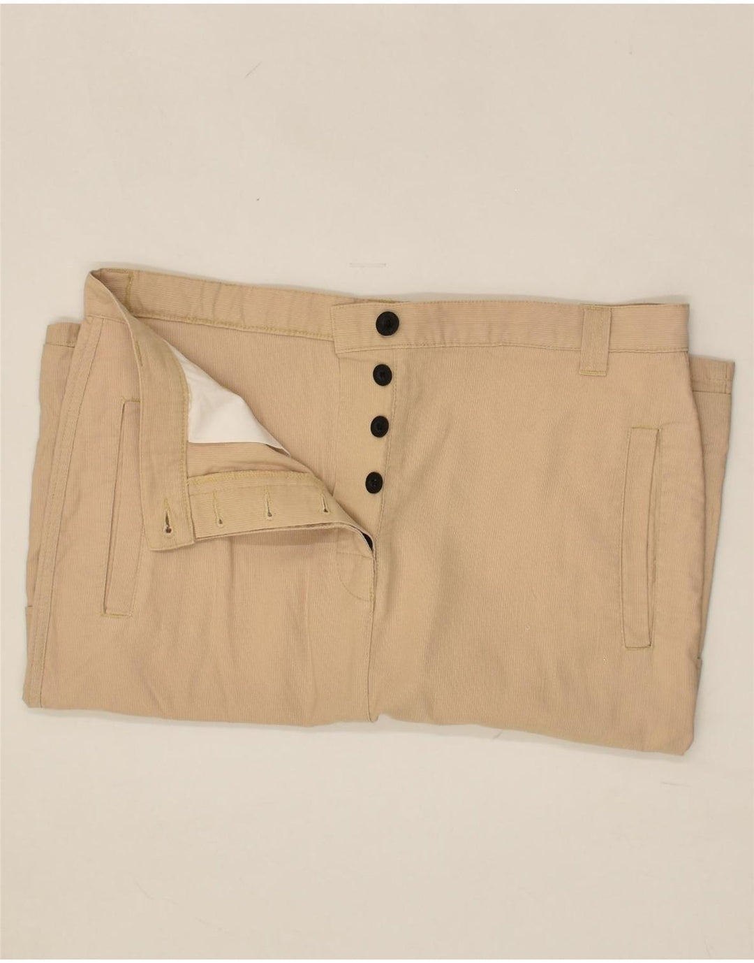 VINTAGE Womens Cargo Skirt IT 42 Medium W34 Beige Pinstripe | Vintage Vintage | Thrift | Second-Hand Vintage | Used Clothing | Messina Hembry 