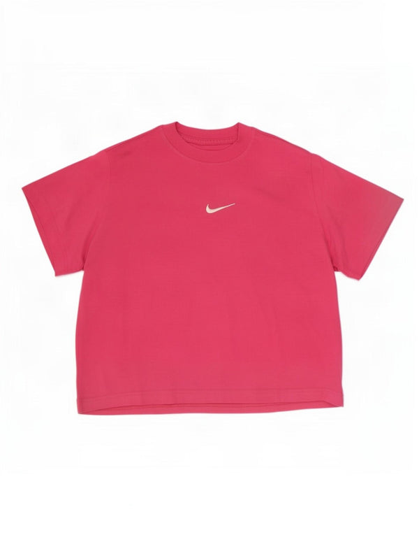 Nike Girls Loose Fit Graphic T-Shirt Top 10-11 Years Medium Pink