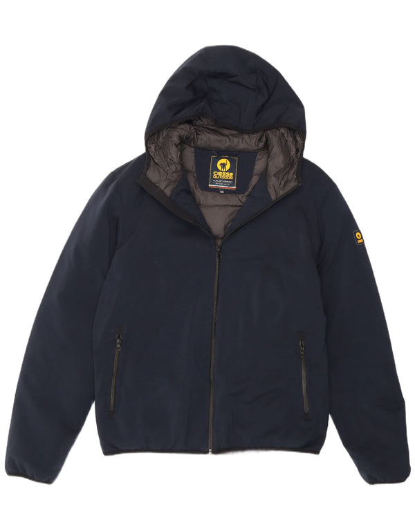 Ciesse Piumini Mens Hooded Padded Jacket UK 44 2XL Navy Blue Polyester