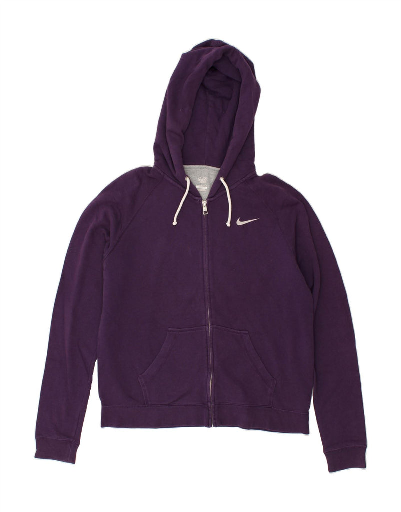 NIKE Womens Zip Hoodie Sweater UK 16 Large Purple | Vintage Nike | Thrift | Second-Hand Nike | Used Clothing | Messina Hembry 