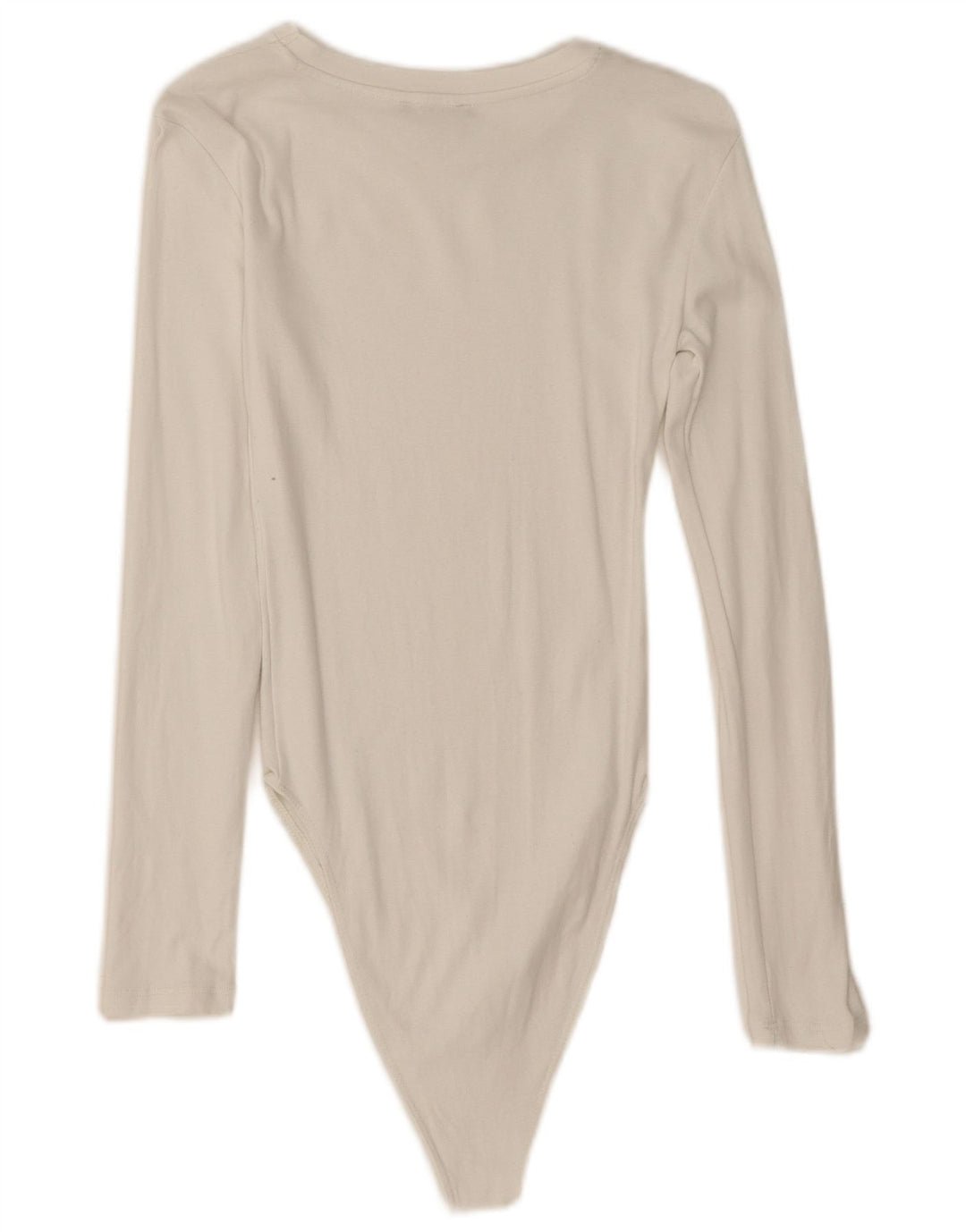 Zara Womens Long Sleeve Bodysuit UK 8 Small Off White