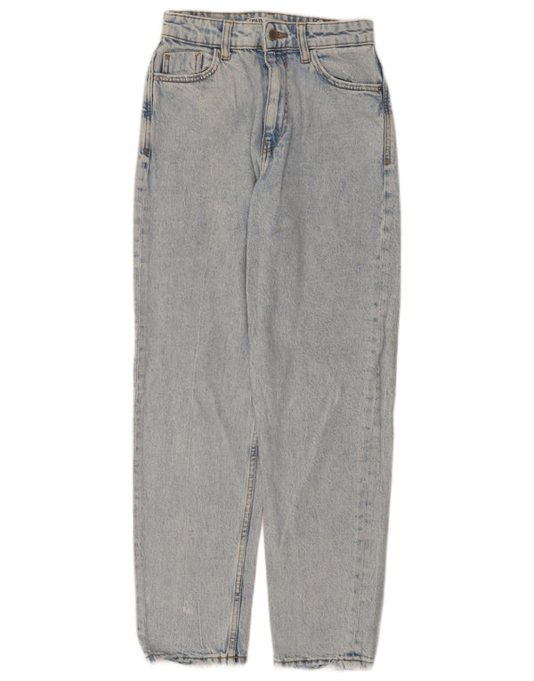 Zara Womens Loose Fit High Waist Jeans EU 34 2XS W24 L26 Blue