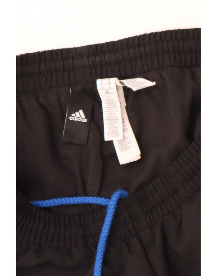 Adidas Mens Tracksuit Trousers Joggers Medium Black Polyester