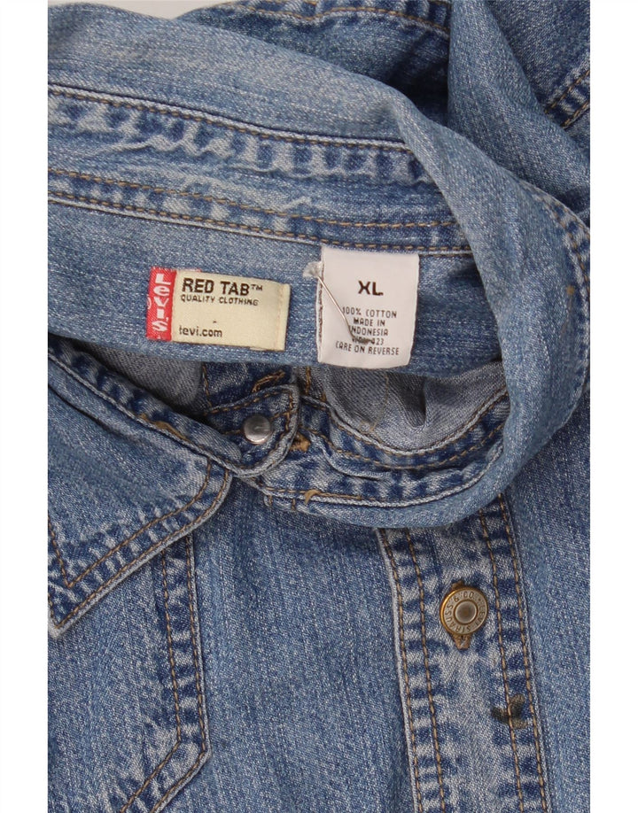Levi's Mens Denim Shirt XL Blue Cotton