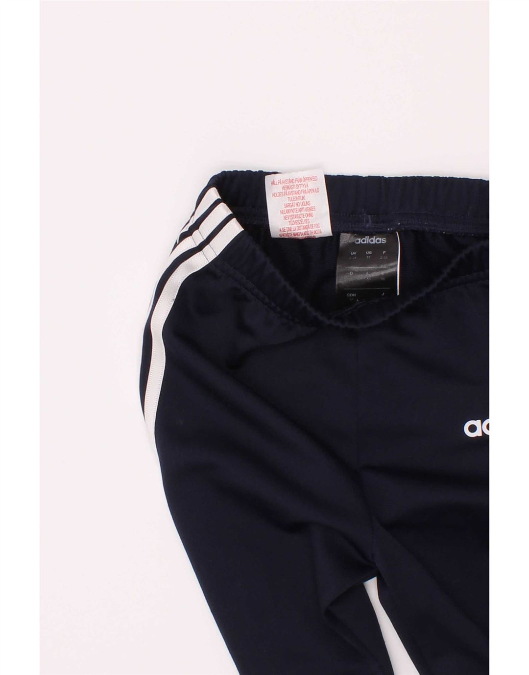 Adidas Boys Tracksuit Trousers Joggers 2-3 Years Navy Blue Polyester