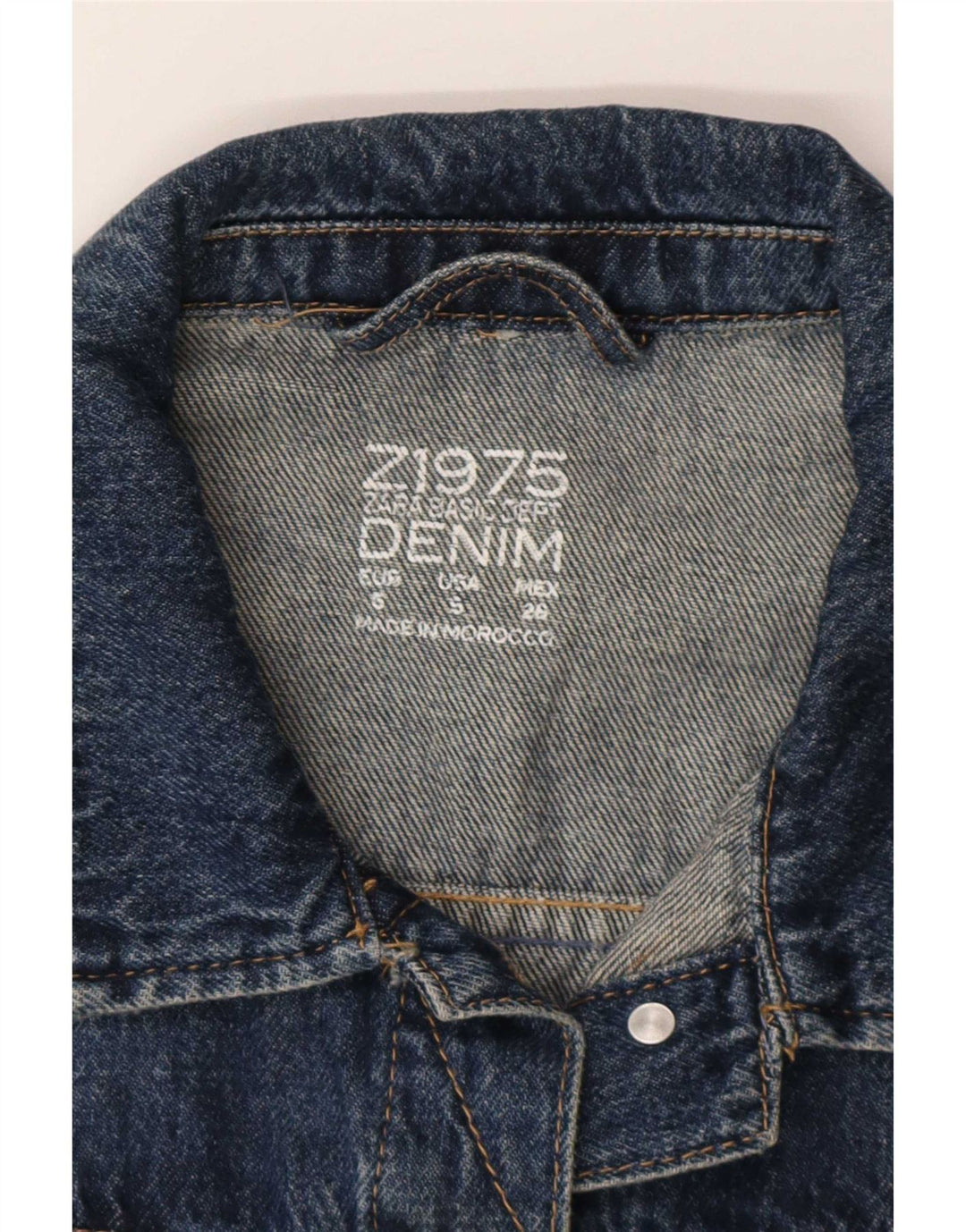 Zara Womens Denim Jacket UK 10 Small Blue Cotton
