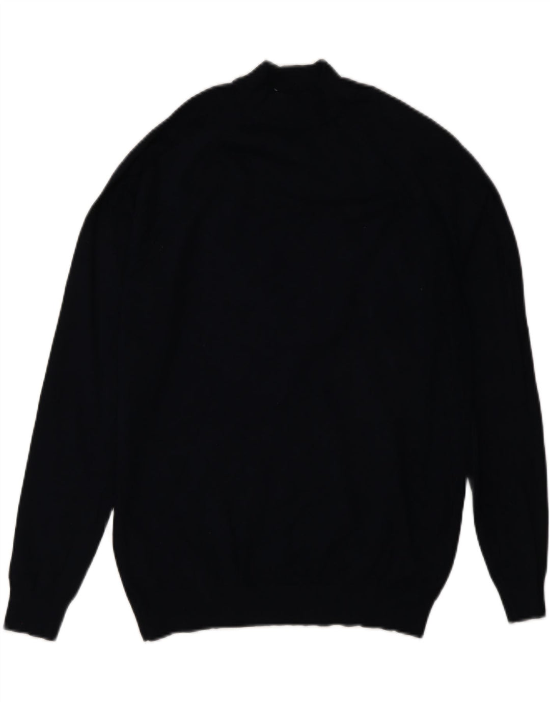 Zara Womens Turtle Neck Jumper Sweater UK 10 Small Navy Blue Viscose