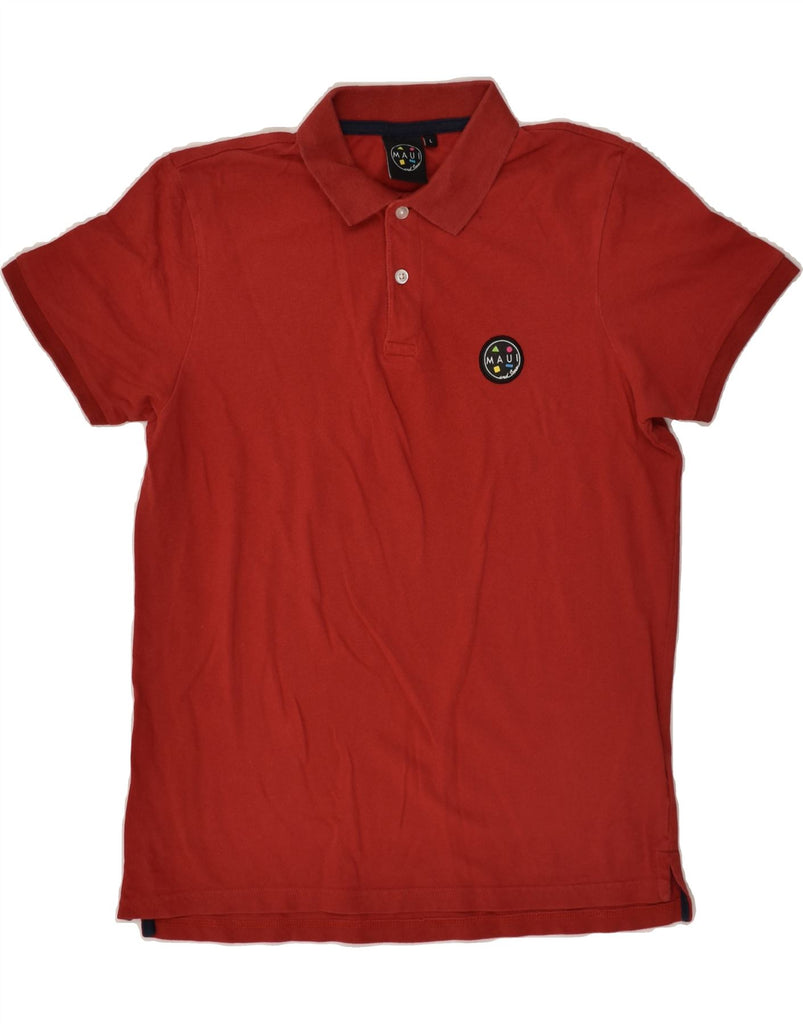 MAUI AND SONS Mens Polo Shirt Large Red Cotton | Vintage Maui and Sons | Thrift | Second-Hand Maui and Sons | Used Clothing | Messina Hembry 