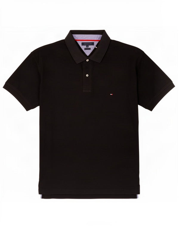 Tommy Hilfiger Mens Polo Shirt 4XL Black Cotton