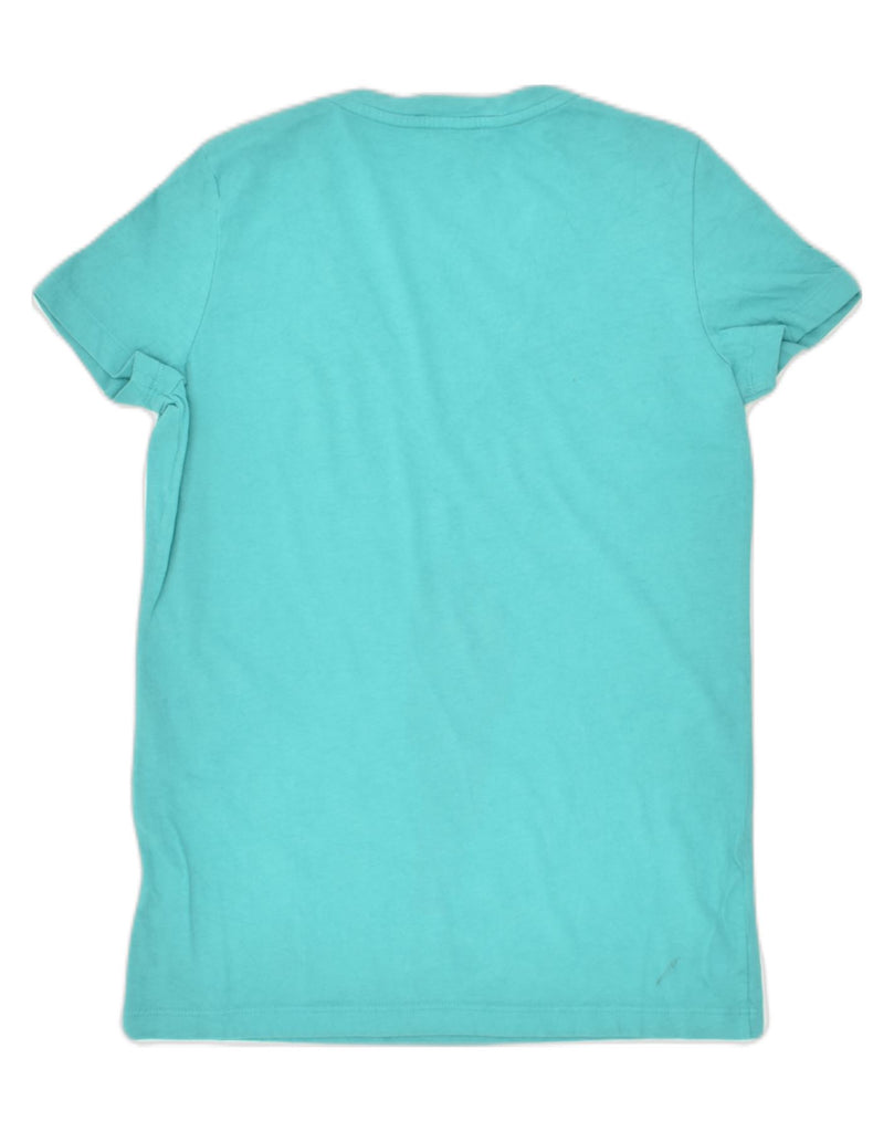 LACOSTE Womens T-Shirt Top Size 34 Small Turquoise Cotton | Vintage Lacoste | Thrift | Second-Hand Lacoste | Used Clothing | Messina Hembry 