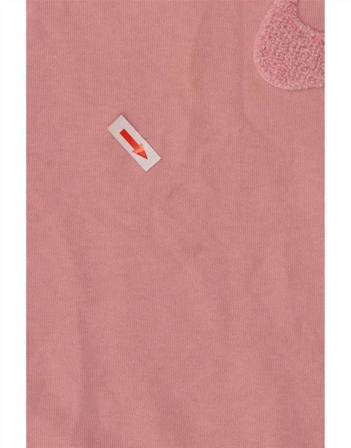 Nike Womens Crop Graphic Sweatshirt Jumper UK 14 Medium Pink Cotton