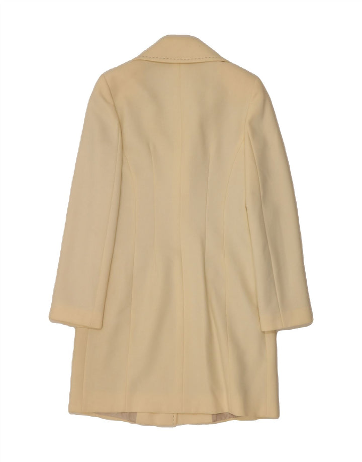 PENNY BLACK Womens Overcoat UK 10 Small Off White Wool Vintage Penny Black and Second-Hand Penny Black from Messina Hembry 