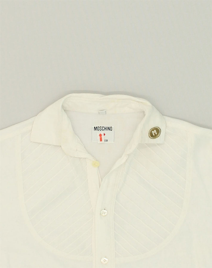 MOSCHINO Boys Shirt 11-12 Years White Cotton | Vintage Moschino | Thrift | Second-Hand Moschino | Used Clothing | Messina Hembry 