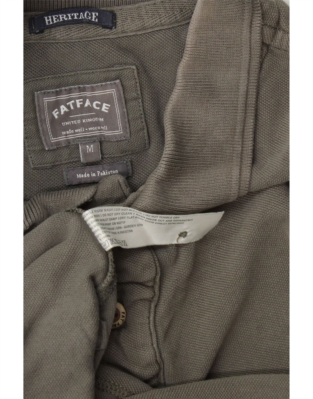 Fat Face Mens Heritage Polo Shirt Medium Grey Cotton