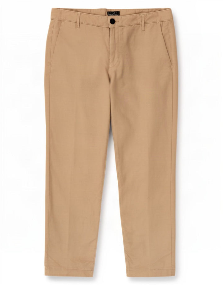 Fred Perry Womens Cropped Trousers W31 L25 Beige Cotton