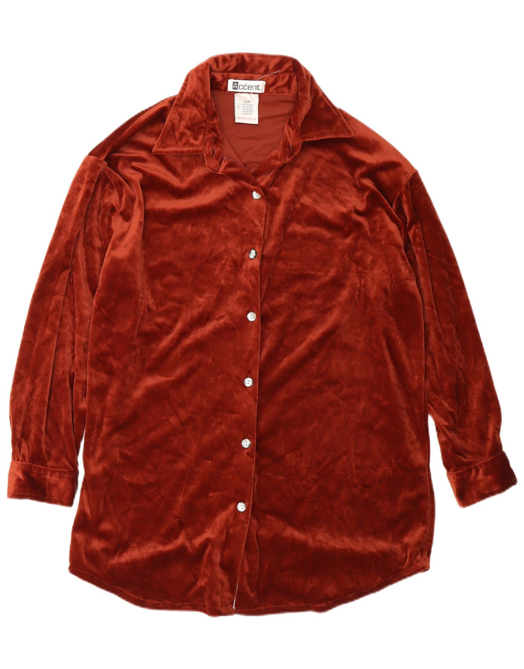 Vintage Womens Oversized Shirt Dress UK 10 Small Brown Polyester