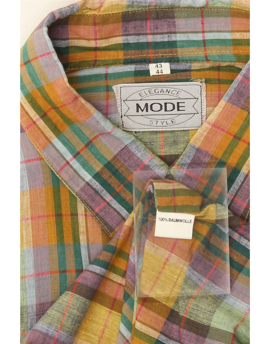 Elegance Mens Shirt Size 43/44 XL Multicoloured Check