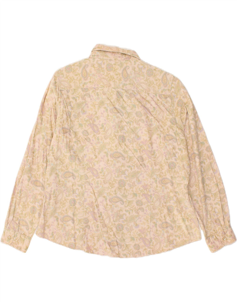 L.L.BEAN Womens Corduroy Shirt UK 18 XL Beige Paisley Cotton | Vintage L.L.Bean | Thrift | Second-Hand L.L.Bean | Used Clothing | Messina Hembry 