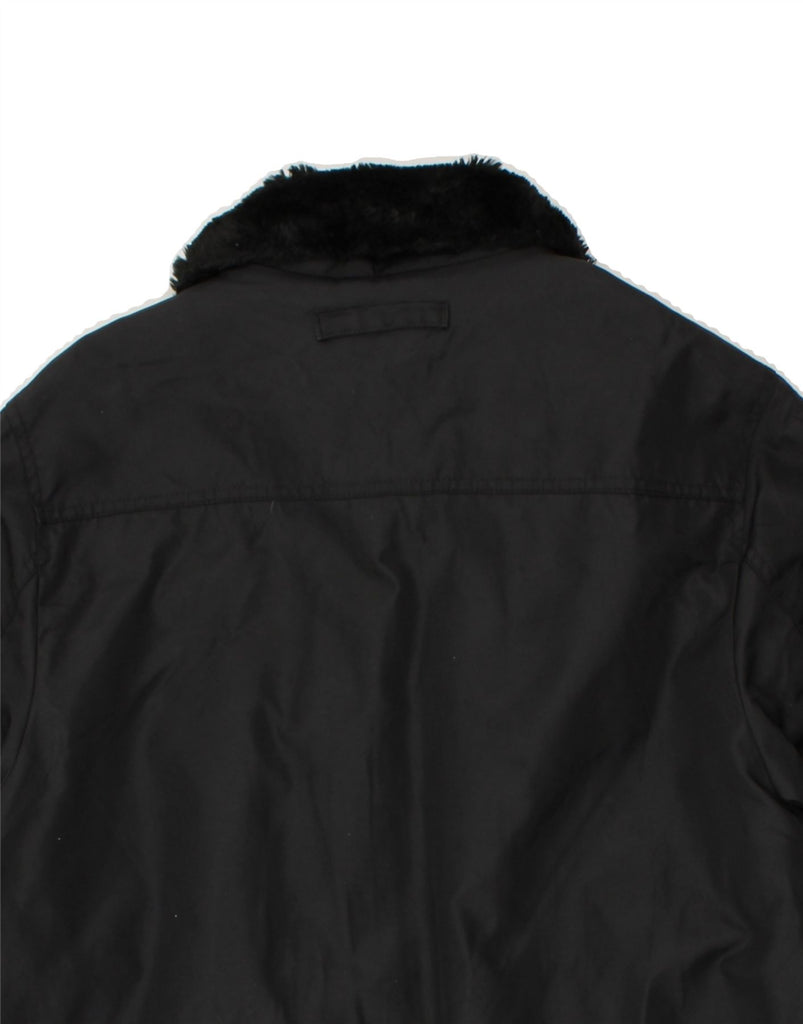 BENETTON Mens Windbreaker Coat UK 36 Small Black Vintage Benetton and Second-Hand Benetton from Messina Hembry 