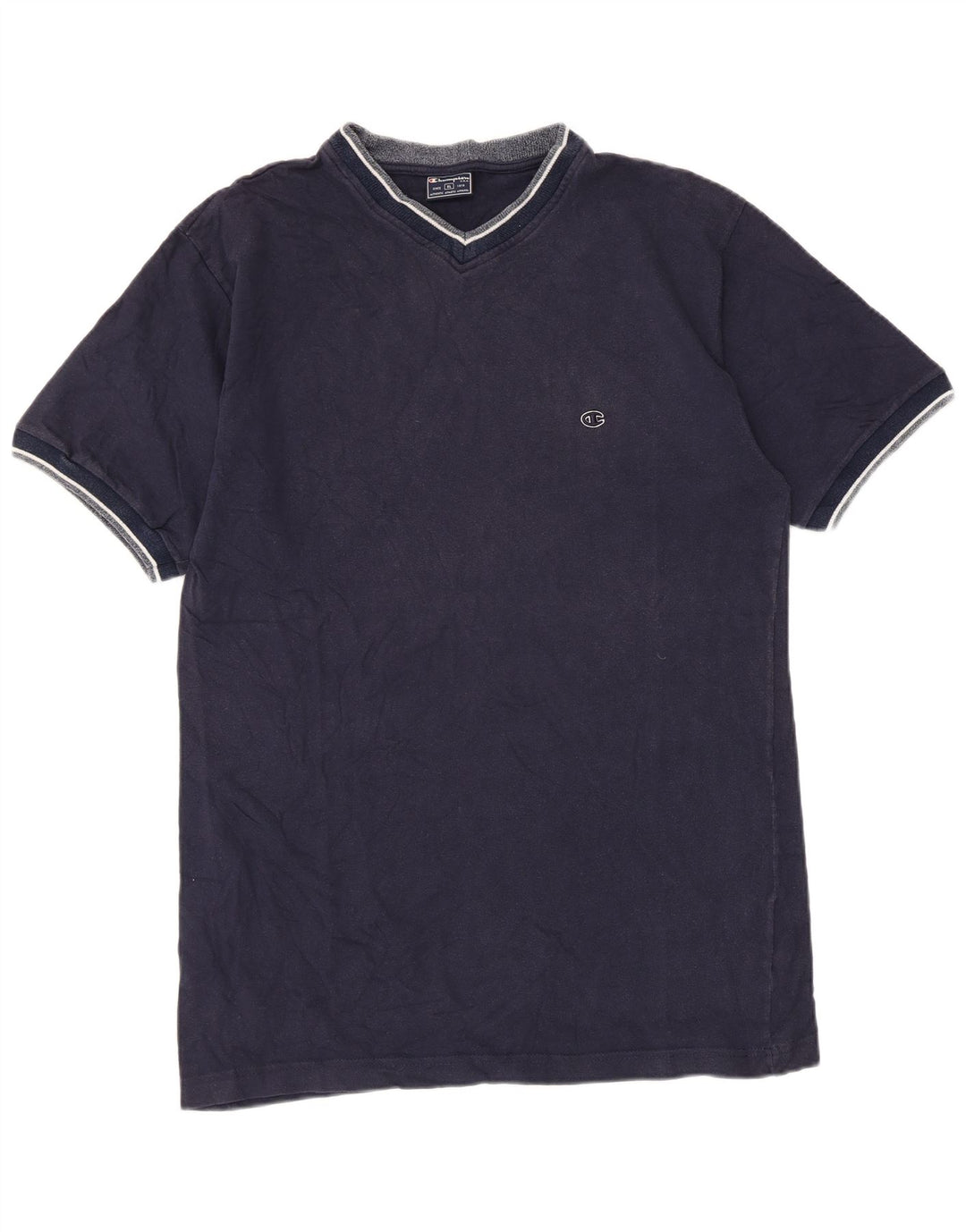 Champion Mens T-Shirt Top XL Navy Blue Cotton