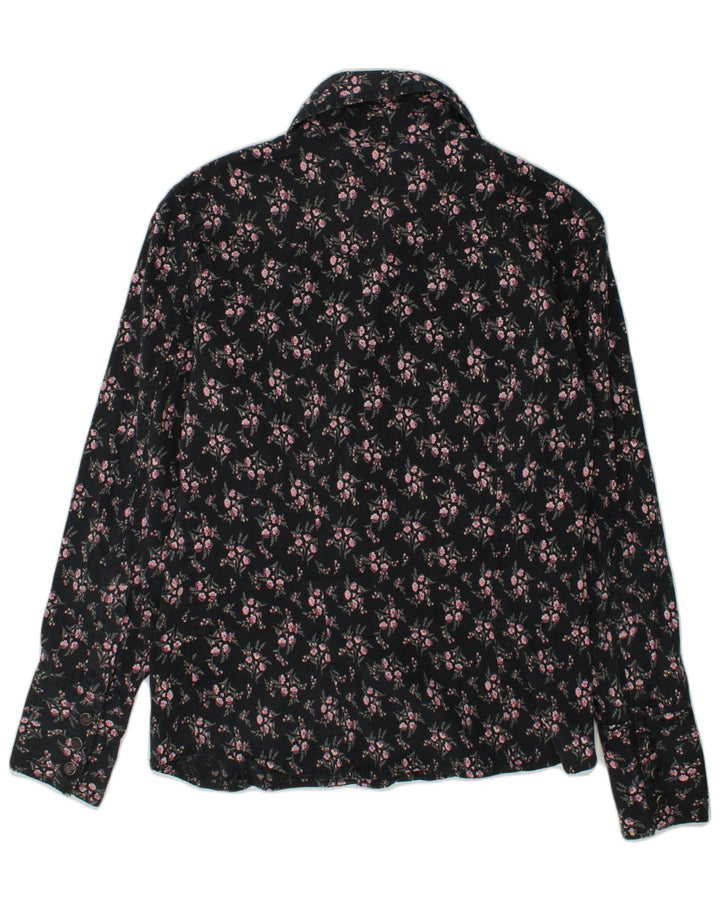 ONLY Womens Shirt EU 36 Small Navy Blue Floral | Vintage Only | Thrift | Second-Hand Only | Used Clothing | Messina Hembry 