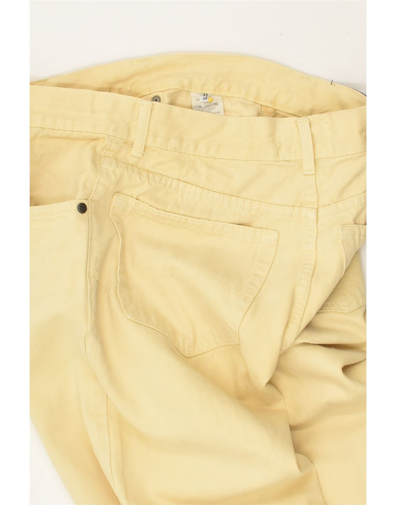 TRUSSARDI JEANS Mens Tapered Casual Trousers W32 L32  Yellow Cotton | Vintage Trussardi Jeans | Thrift | Second-Hand Trussardi Jeans | Used Clothing | Messina Hembry 