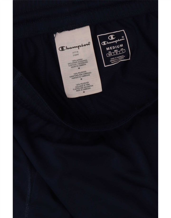 Champion Mens Graphic Sport Shorts Medium Navy Blue Polyester