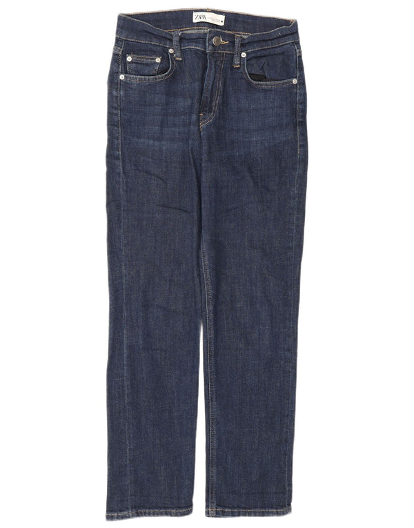 Zara Womens Straight Jeans EU 36 XS W26 L28 Blue Cotton