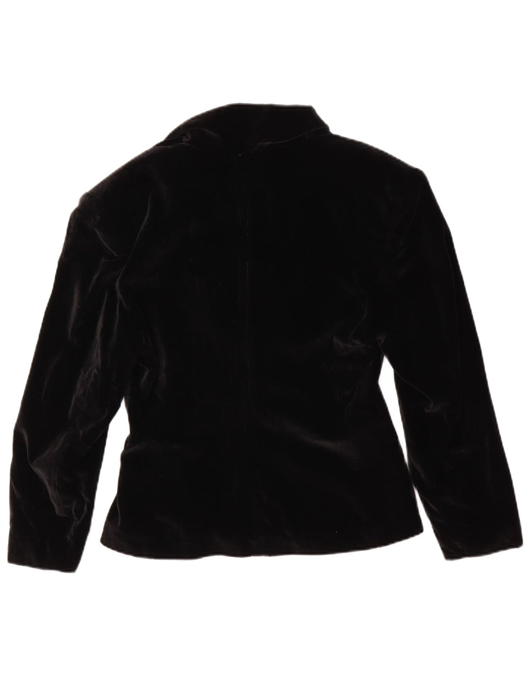 Vintage Womens Double Breasted Velvet Blazer Jacket UK 10 Small Black