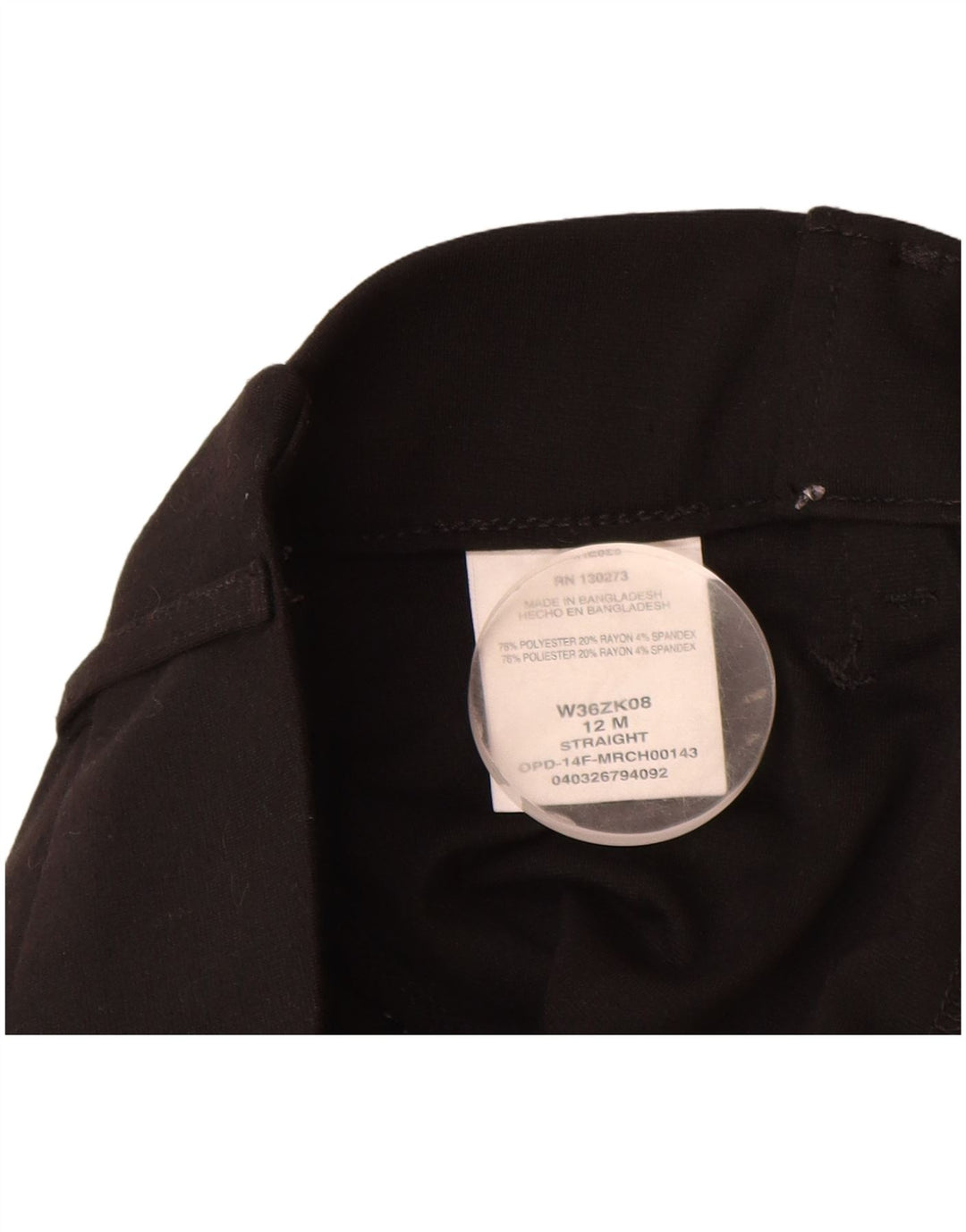 Lee Womens Riders Casual Trousers US 12 Large W32 L32 Black Polyester