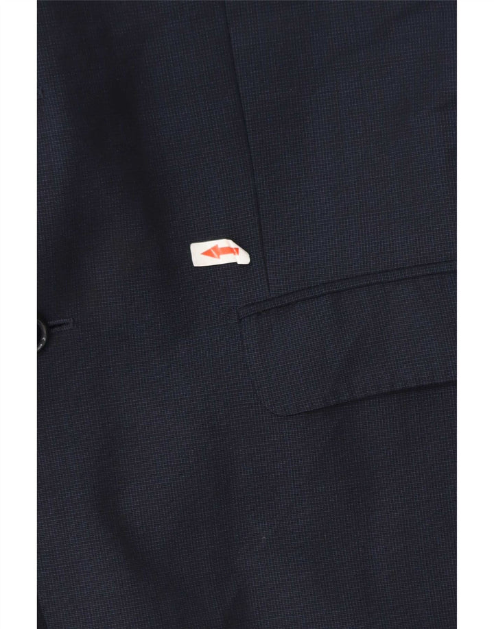 Massimo Dutti Mens 2 Button Blazer Jacket IT 48 Medium Navy Blue Wool