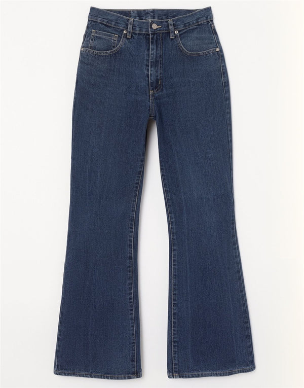 Wild Jeans Womens High Rise Flared IT 42 Medium W26 L30 Blue Cotton