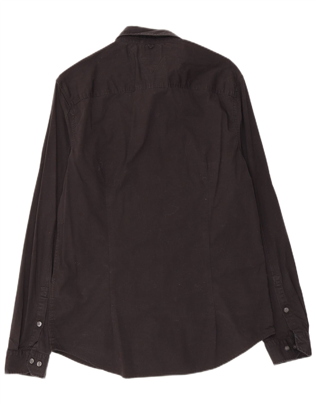 Tommy Hilfiger Mens Slim Fit Shirt Large Black Cotton