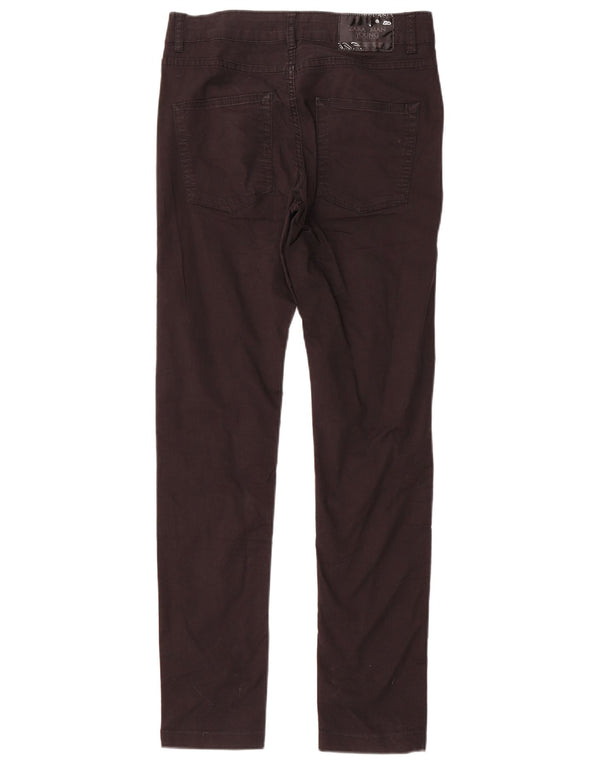 Zara Mens Slim Casual Trousers EU 38 Small W30 L30 Black Cotton