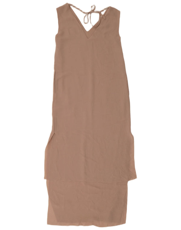 Cos Womens Sleeveless Maxi Dress EU 34 XS Beige Polyester