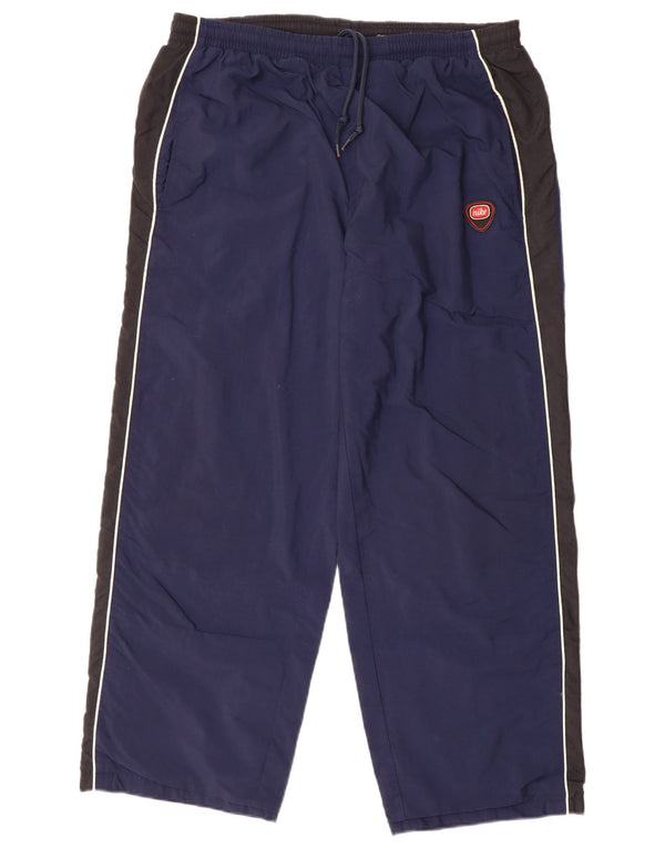 Nike Mens Tracksuit Trousers UK 44/46 XL Navy Blue Colourblock Polyester