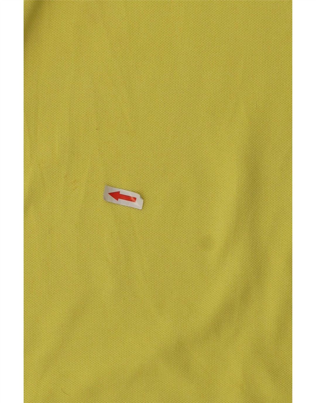 Benetton Mens Polo Shirt XL Yellow Cotton