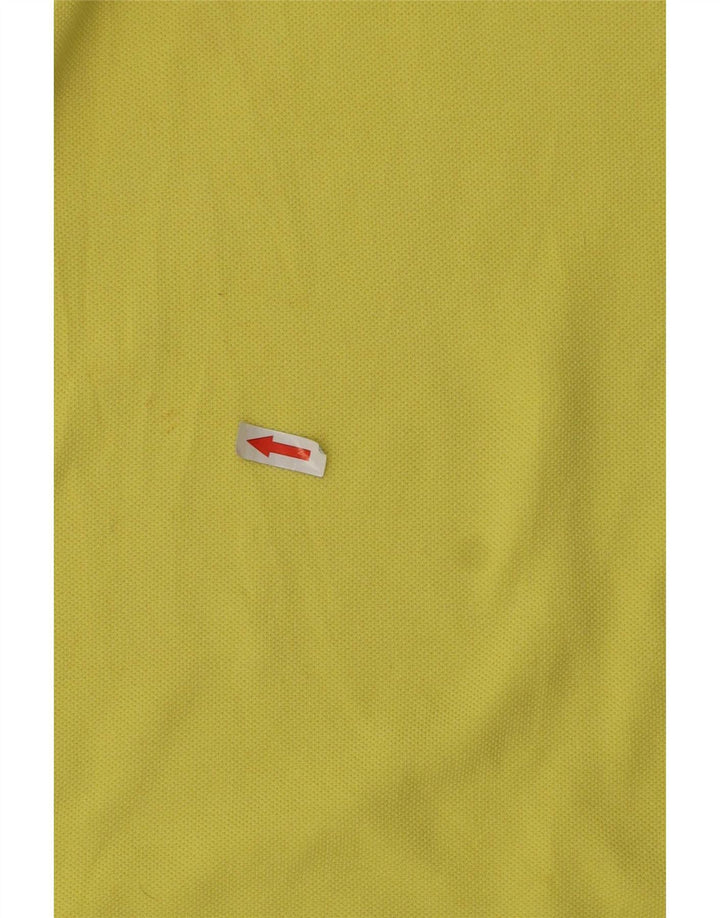Benetton Mens Polo Shirt XL Yellow Cotton