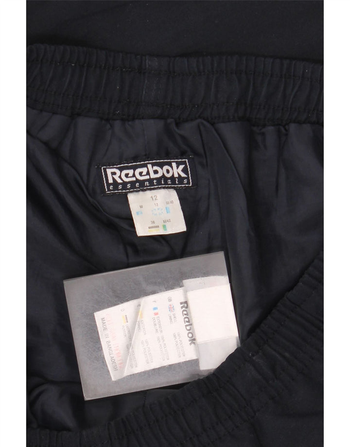 REEBOK Womens Tracksuit Trousers UK 12 Medium  Navy Blue Polyester