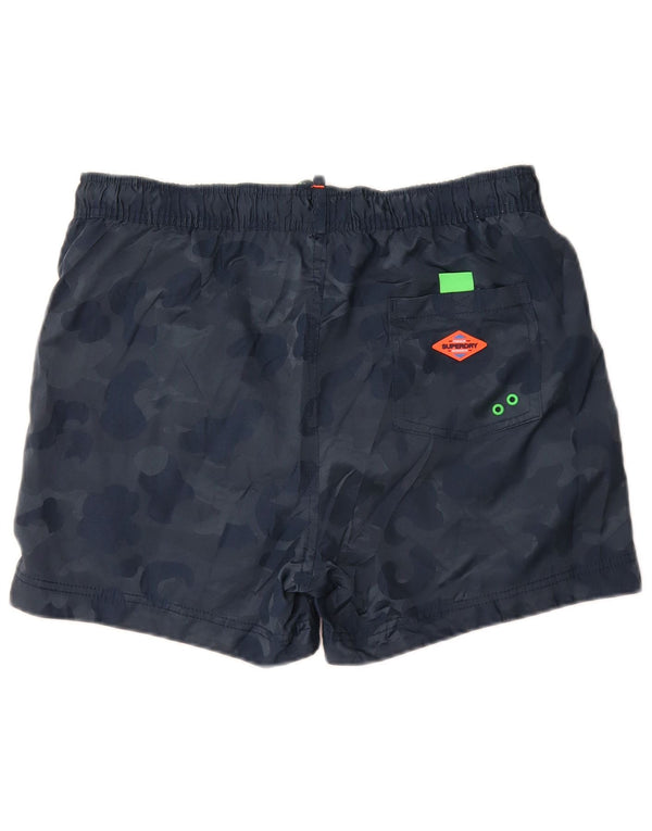 Superdry Mens Graphic Swimming Shorts XL  Navy Blue Camouflage Polyester