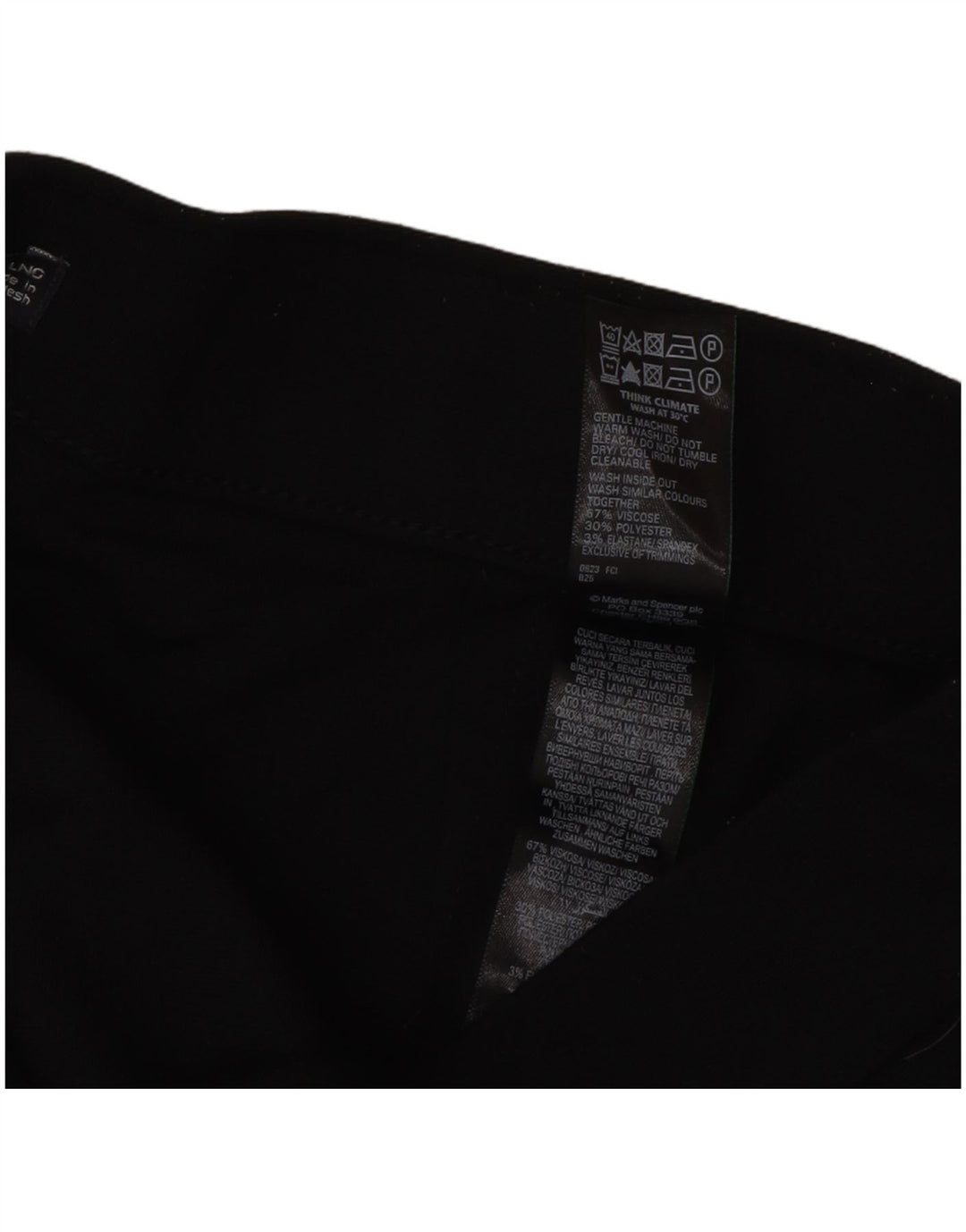 Marks & Spencer Womens Tracksuit Trousers UK 18 XL  Black Viscose