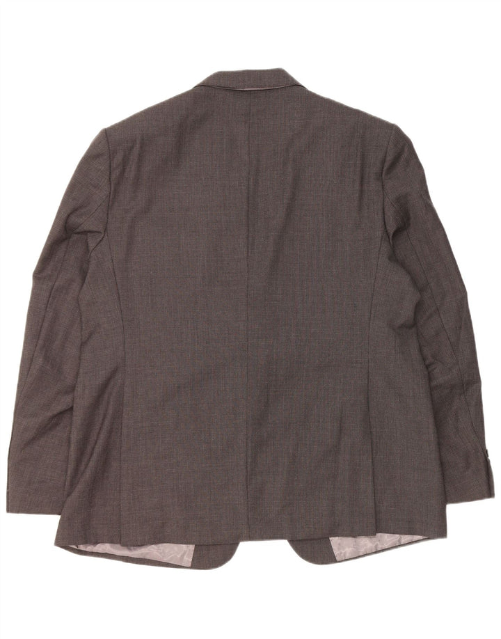 Marks & Spencer Mens Regular Fit 2 Button Blazer Jacket UK 46 XL Grey