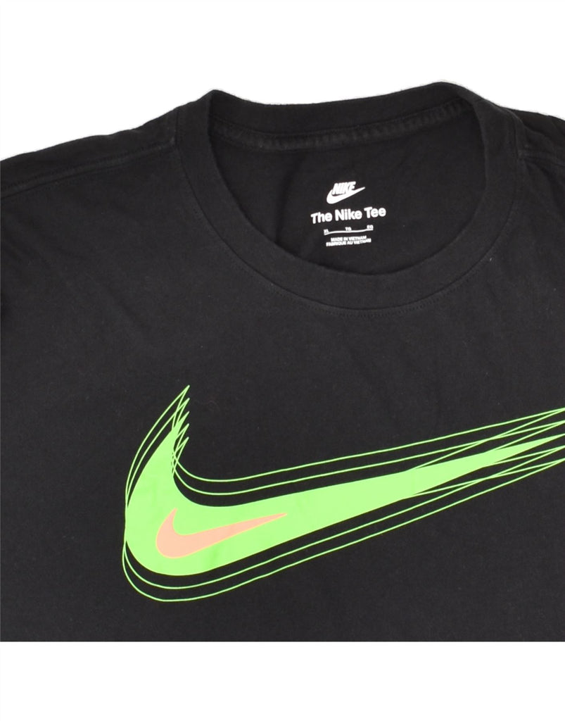 NIKE Mens Graphic T-Shirt Top XL Black Cotton | Vintage Nike | Thrift | Second-Hand Nike | Used Clothing | Messina Hembry 