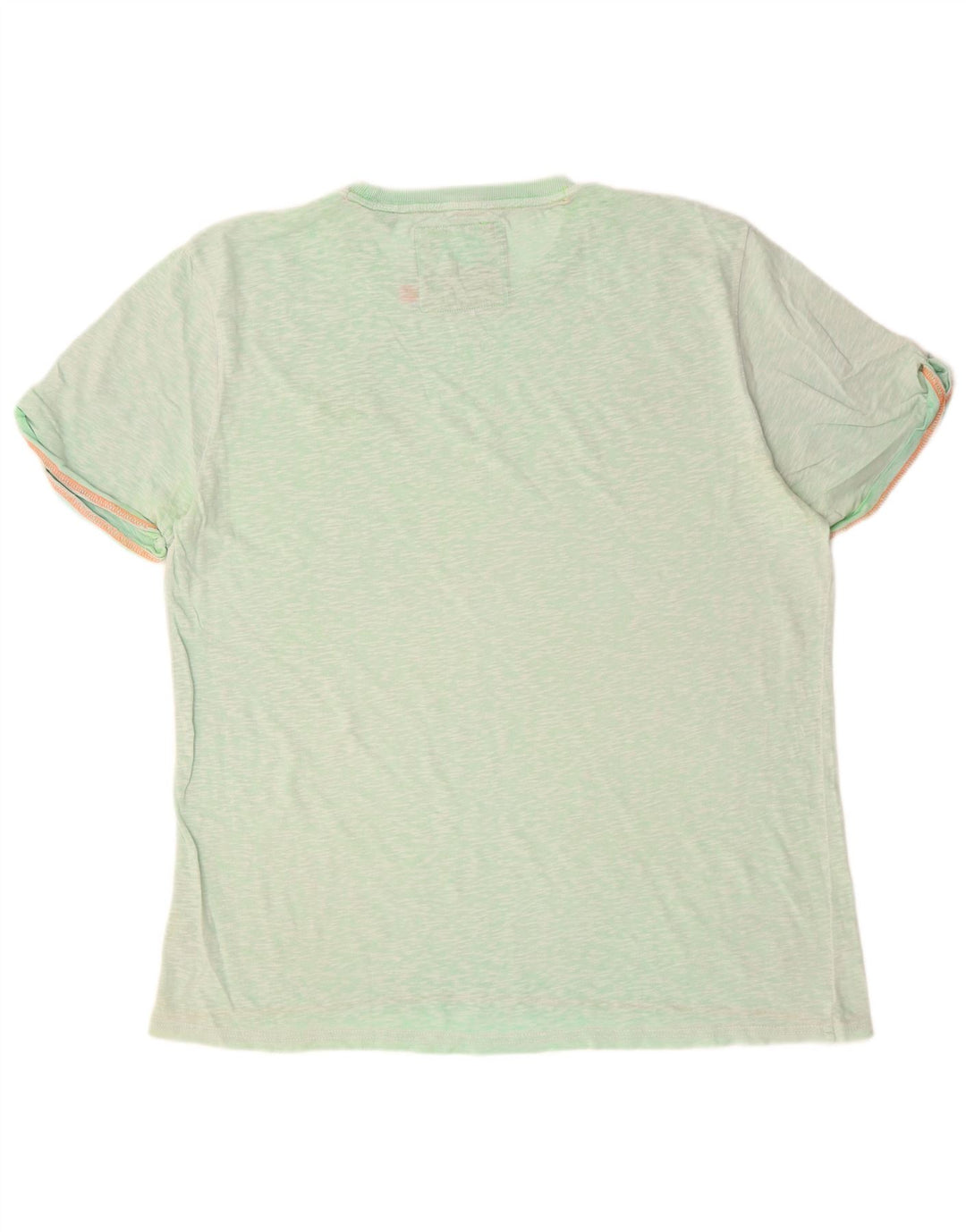 Superdry Mens T-Shirt Top 2XL Green Flecked Cotton