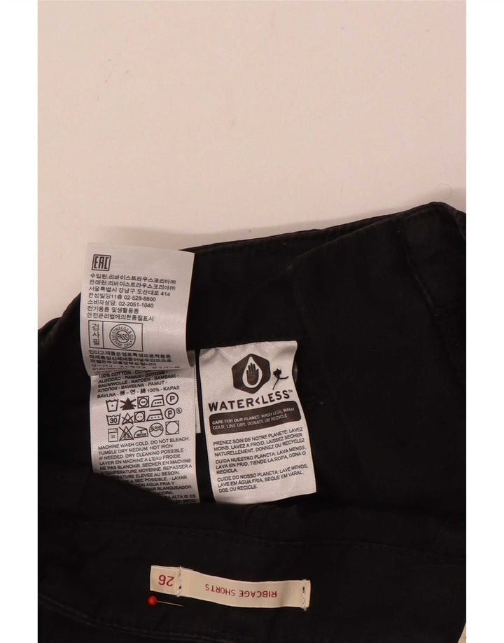 Levi's Womens Ribcage Chino Shorts W26 Small Black Cotton