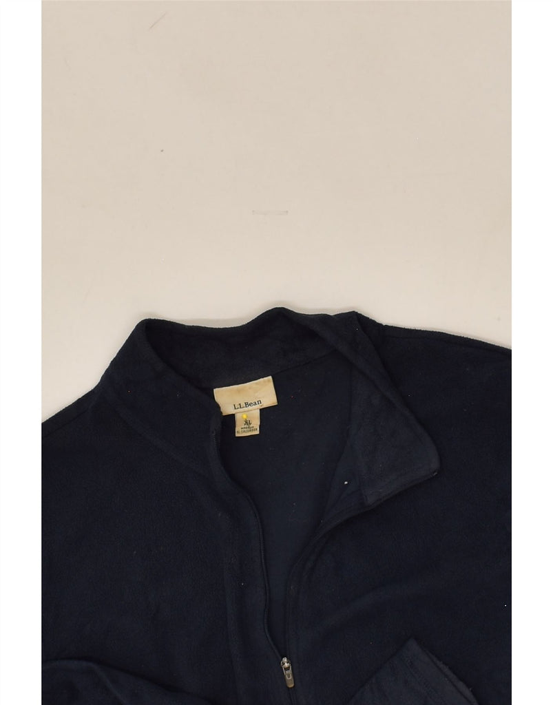 L.L.BEAN Womens Loose Fit Fleece Jacket UK 18 XL Navy Blue Polyester | Vintage L.L.Bean | Thrift | Second-Hand L.L.Bean | Used Clothing | Messina Hembry 