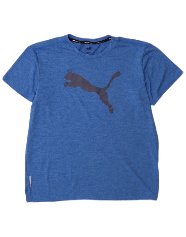 Puma Mens Graphic T-Shirt Top Large Blue