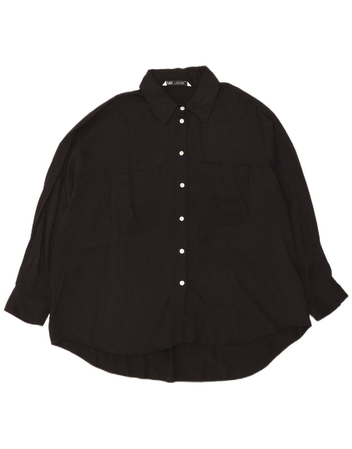 ZARA Womens Oversized Shirt UK 18 XL Black