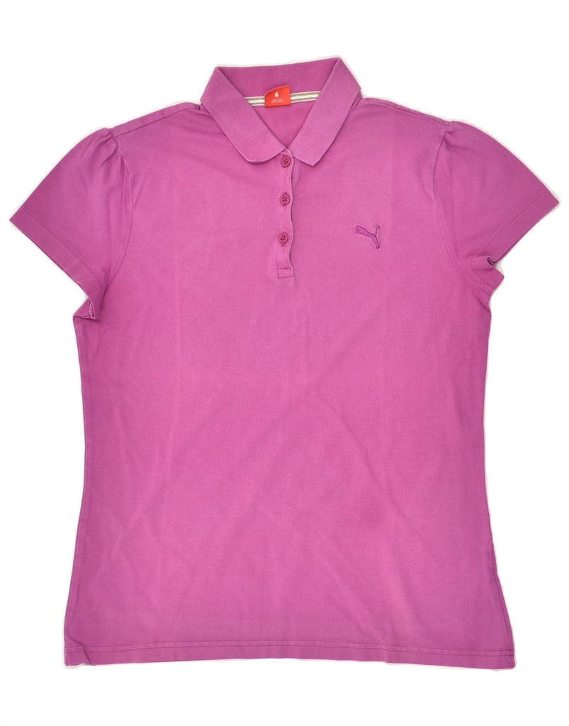 PUMA Womens Polo Shirt UK 14 Large Pink | Vintage Puma | Thrift | Second-Hand Puma | Used Clothing | Messina Hembry 