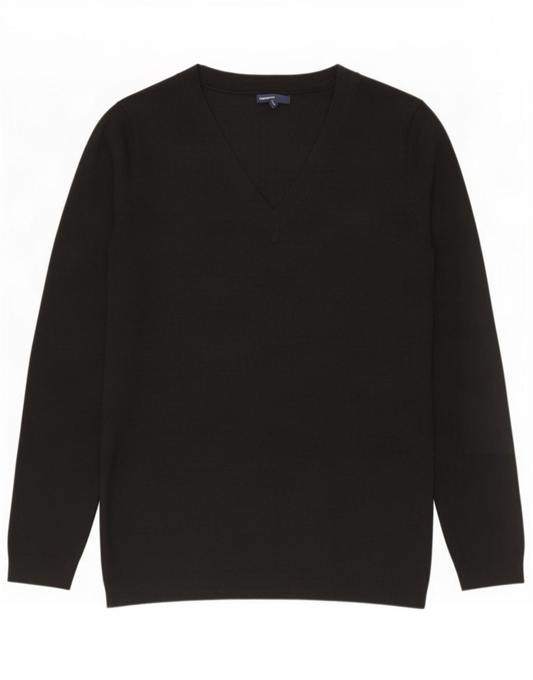 Gap Womens V-Neck Jumper Sweater UK 14 Large Black Polyester